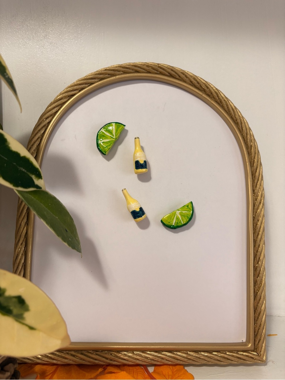Hand Crafted Corona & lime magnets / minis